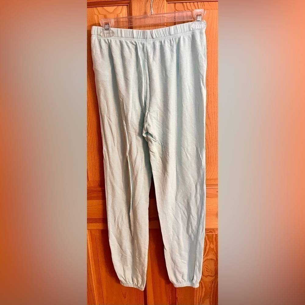Bamboo Cool Light Teal Jogger Sweatpants Lounge Pajama Pants Women Size XS